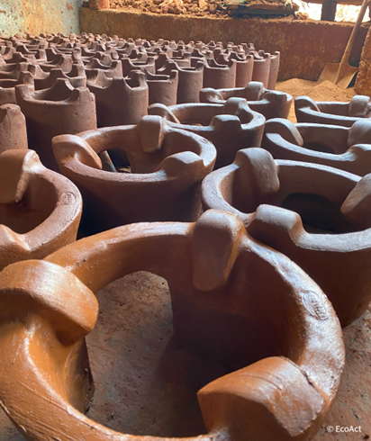 Elaboration de la doublure en argile